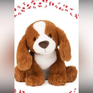 Gund Brown and White Plush Dog Toy